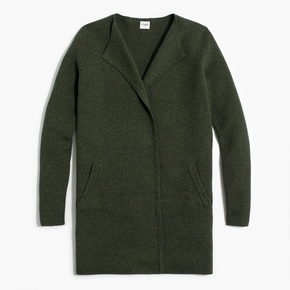J Crew Green Vanessa Sweater Jacket Size L Style AN051